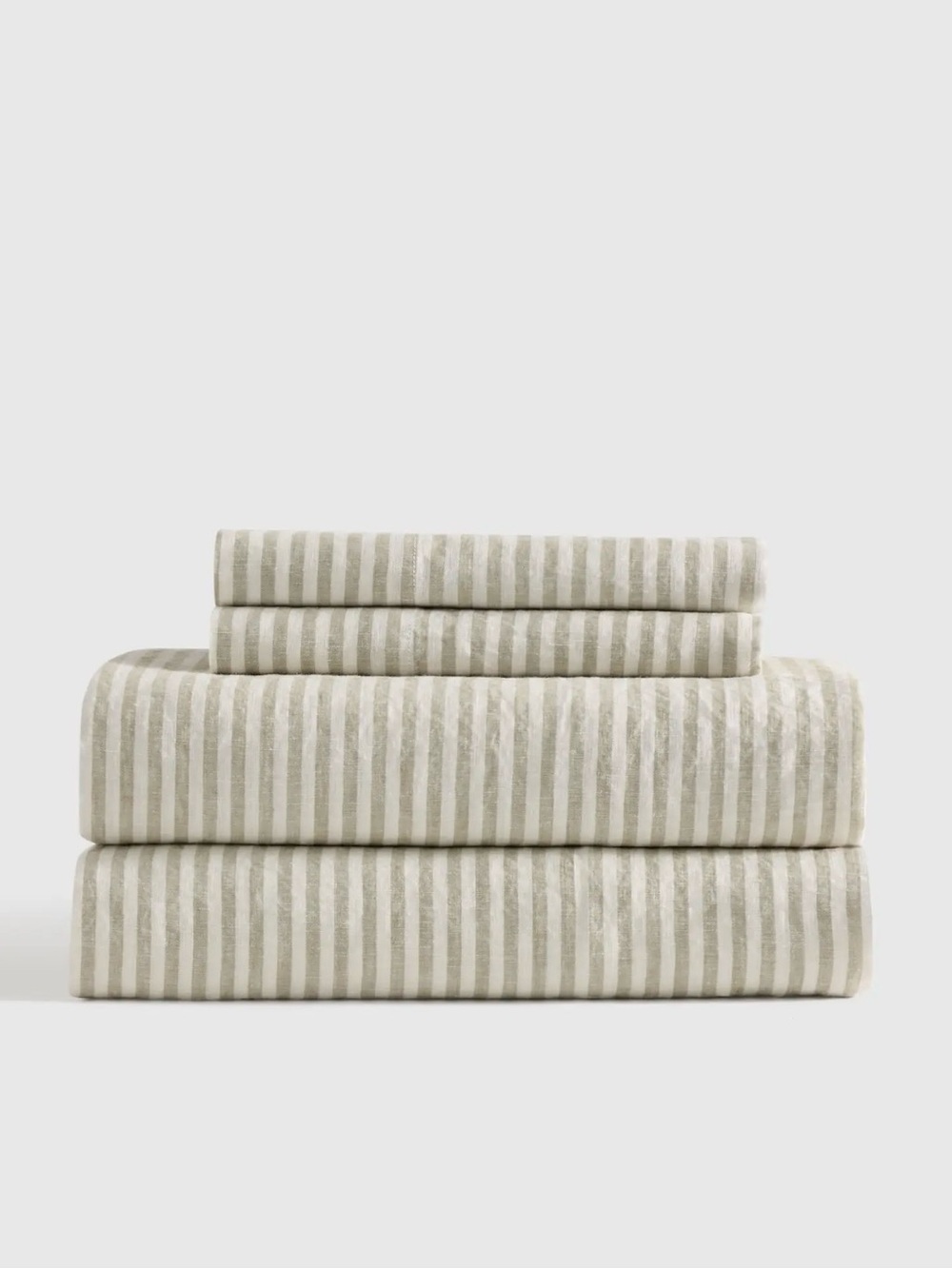 NWOT European Linen Willowleaf Striped Sheet Set - Retail $184